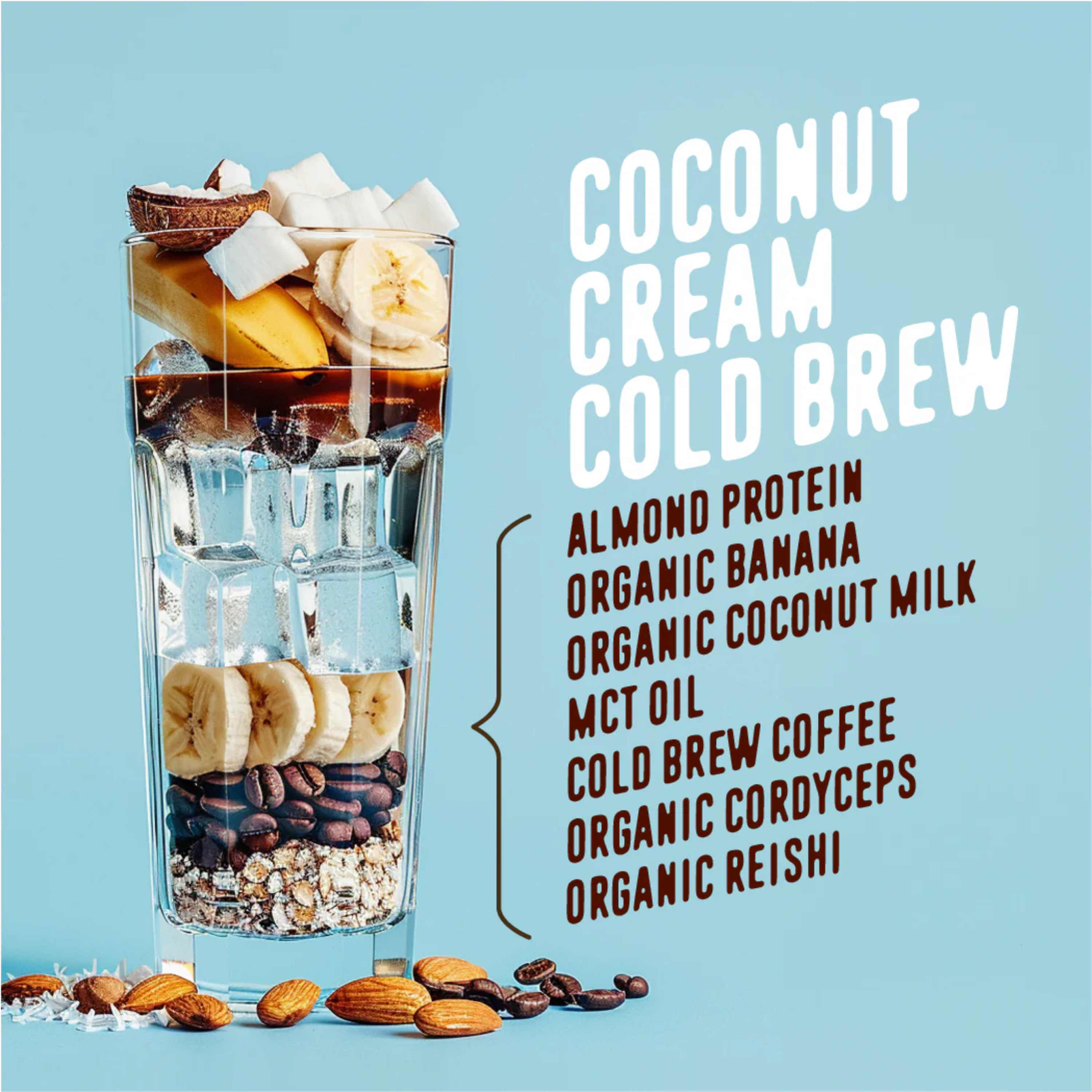 Plant-Based Coconut Cream Cold Brew Protein Smoothie