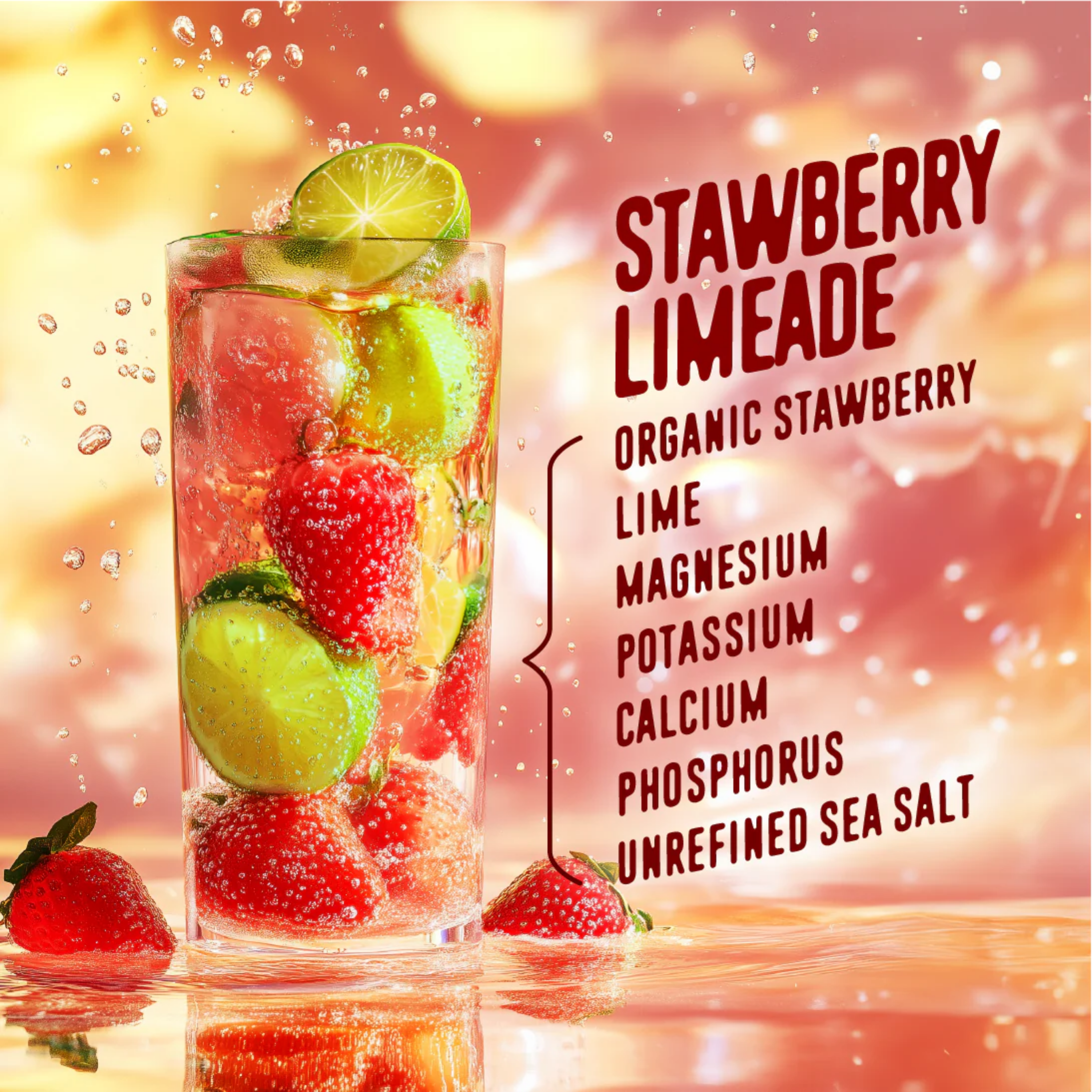 Strawberry Limeade Electrolyte Mix