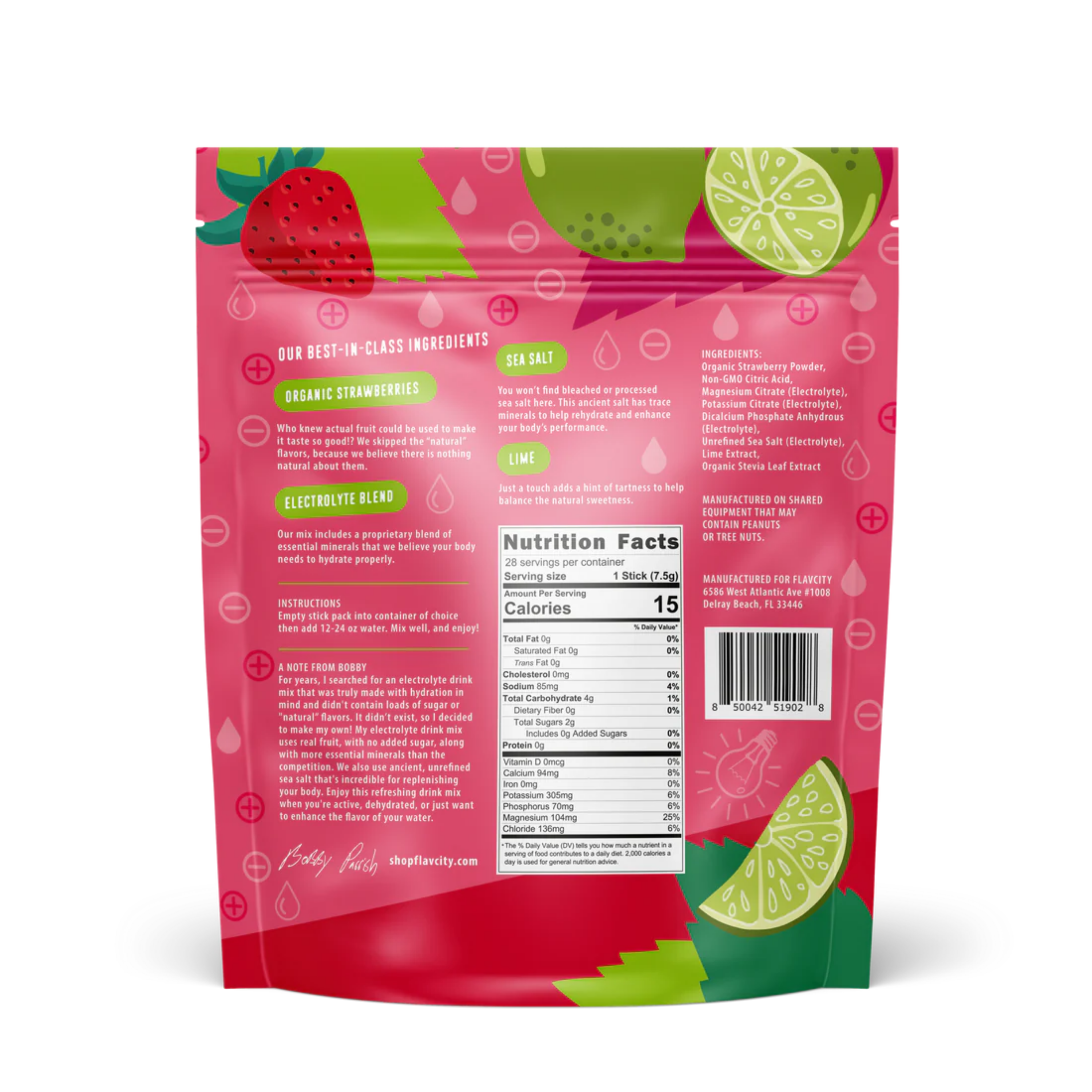 Strawberry Limeade Electrolyte Mix